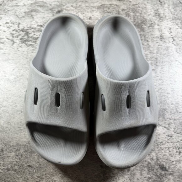 Hoka One One Womens Ora Recovery 3 Gray Open Toe Slip On Slide Sandals Size 7 - Picture 7 of 9